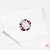 Vorlage für die Hochzeit Runder Aufkleber (Umschlag)