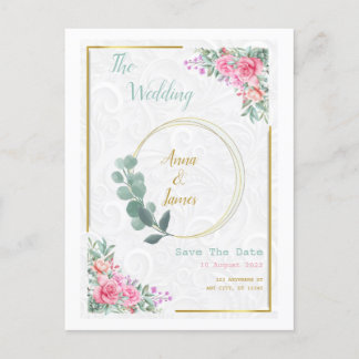 Vorlage für die Hochzeitkarte Postkarte