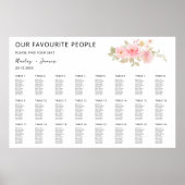 Vorlage für die Hochzeitstabelle für Rose Poster (Vorne)