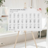 Vorlage für die Hochzeitstabelle für Wildblumen Poster