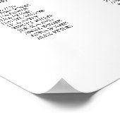 Vorlage für die Hochzeitstabelle für Wildblumen Poster (Ecke)