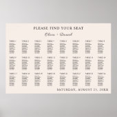 Vorlage für die Hochzeitstabelle von Sage Boho Poster (Vorne)