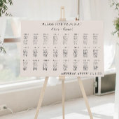 Vorlage für die Hochzeitstabelle von Sage Boho Poster