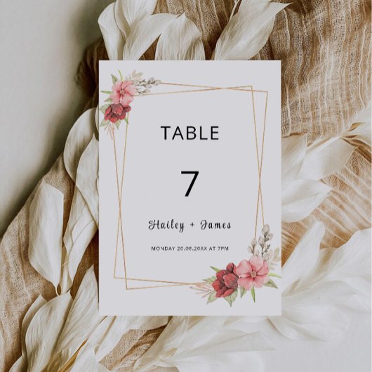 Vorlage für die Hochzeitstichtabelle der Rose