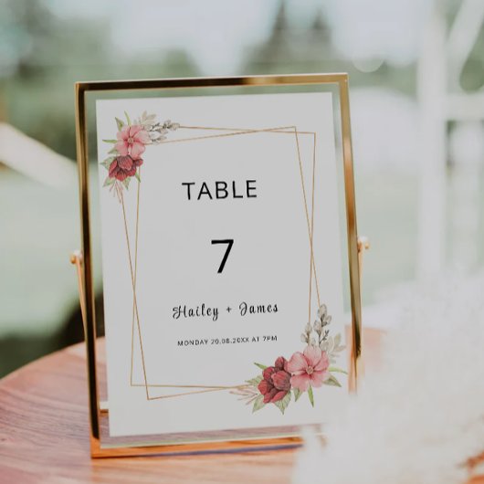 Vorlage für die Hochzeitstichtabelle der Rose