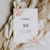 Vorlage für die Hochzeitstichtabelle der Wildblume