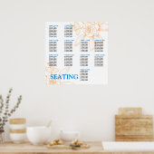 Vorlage für die Hochzeitstichtabelle Poster (Küche)