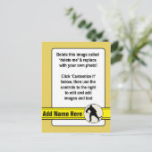 Vorlage für die Hockey-Handelskarte Postkarte (Stehend Vorderseite)