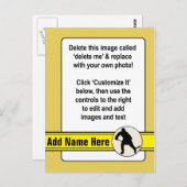 Vorlage für die Hockey-Handelskarte Postkarte (Vorne/Hinten)