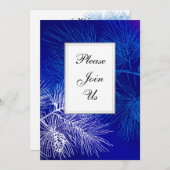 Vorlage für die individuelle Einladung von blauen  (Vorne/Hinten)