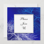 Vorlage für die individuelle Einladung von blauen  (Vorderseite)