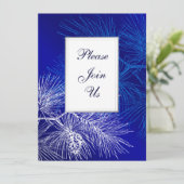 Vorlage für die individuelle Einladung von blauen  (Stehend Vorderseite)