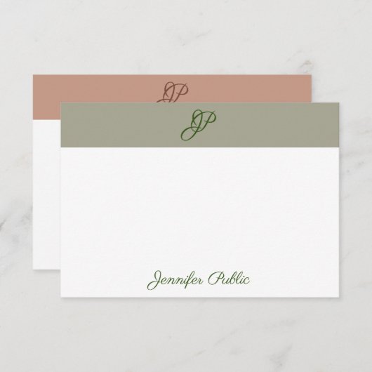 Vorlage für die Kalligraphie Monogramm Name Elegan (Vorne/Hinten)