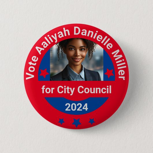 Vorlage für die Kampagne "Benutzerdefiniertes Foto Button (Vorderseite)