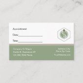 Vorlage für die Karte für die medizinische Akupunk (Vorderseite)