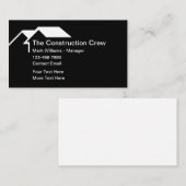 Vorlage für die klassische Baukarte Visitenkarte (Vorne/Hinten)