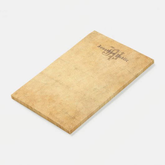 Vorlage für die klassische Handschrift Monogram-El Post-it Klebezettel (angewinkelt)