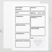 Vorlage für die Krankenpflege Blank Mediation (Vorne/Hinten)