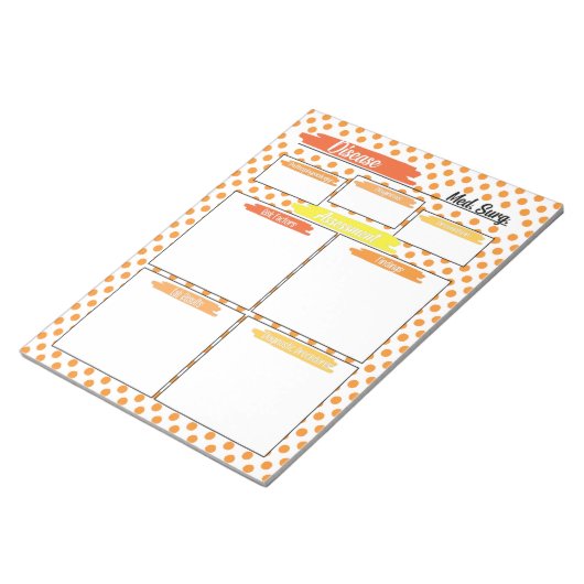 Vorlage für die Krankenpflege Notizblock (angewinkelt)