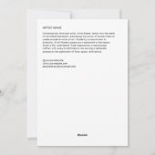 Vorlage für die Künstlerkarte Collage (Rückseite)