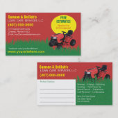 Vorlage für die Landschaftsschutzmäher für die Vis Visitenkarte (Vorne/Hinten)