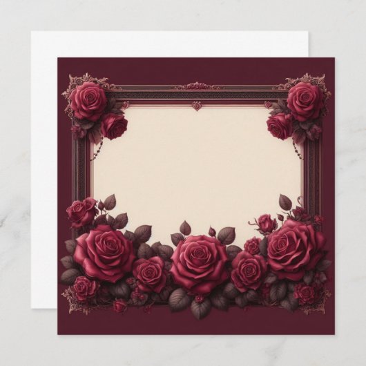 Vorlage für die leere rote Blindkarte des Burgund (Vorne/Hinten)