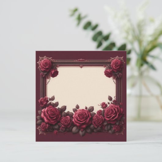 Vorlage für die leere rote Blindkarte des Burgund (Stehend Vorderseite)