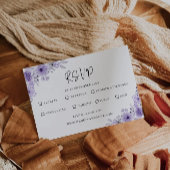 Vorlage für die lila Hochzeitskarte