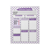 Vorlage für die lila Krankenpflege Notizblock (Rotiert)