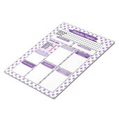 Vorlage für die lila Krankenpflege Notizblock (angewinkelt)