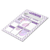 Vorlage für die lila Pilzbehandlung für Studierend Notizblock (angewinkelt)