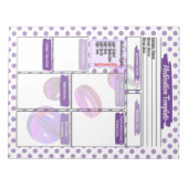 Vorlage für die lila Pilzbehandlung für Studierend Notizblock (Vorderseite)