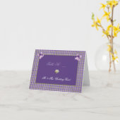 Vorlage für die lila Platzkarte (Gelbe Blume)