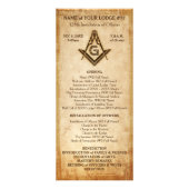 Vorlage für die Masonic Rack Card | Altes rustikal Werbekarte (Vorne)