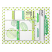 Vorlage für die Medikation von Krankenpflegern mit Notizblock (Vorderseite)