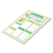 Vorlage für die Medikation von Patienten mit grüne Notizblock (angewinkelt)