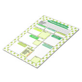 Vorlage für die Medikation von Patienten mit grüne Notizblock (angewinkelt)