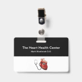 Vorlage für die medizinischen Abzeichen des Kardio Ausweis (Vorderseite mit Clip)