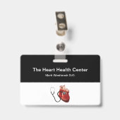 Vorlage für die medizinischen Abzeichen des Kardio Ausweis (Rückseite mit Clip)