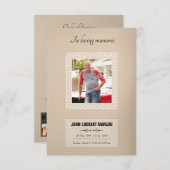 Vorlage für die Memo-Programmkarte (Vorne/Hinten)