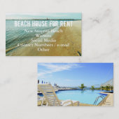 Vorlage für die Miete von Fotos für Beach House an Visitenkarte (Vorne/Hinten)
