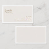 Vorlage für die Minimalistische GoldVisitenkarte Visitenkarte (Vorne/Hinten)