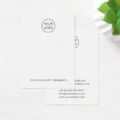 Vorlage für die Minimalistische Logo-Schmuckkarte (Schreibtisch)