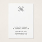 Vorlage für die Minimalistische Logo-Schmuckkarte (Rückseite)