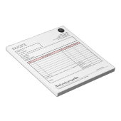 Vorlage für die Minimalistischen Kuchenabrechnunge Notizblock (angewinkelt)