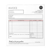 Vorlage für die Minimalistischen Kuchenabrechnunge Notizblock (Vorderseite)