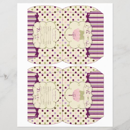 Vorlage für die Mulberry Dot Candy Box Flyer (Vorne)