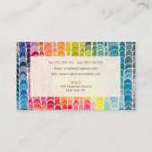 Vorlage für die Muster-Haarstühle für Wasserfarben Visitenkarte (Rückseite)