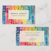 Vorlage für die Muster-Haarstühle für Wasserfarben Visitenkarte (Vorne/Hinten)