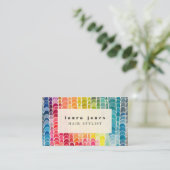 Vorlage für die Muster-Haarstühle für Wasserfarben Visitenkarte (Stehend Vorderseite)